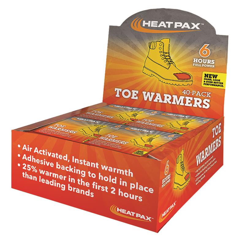 HEAT PAX TOE WARMERS 5 PAIR PER PACK - Tagged Gloves